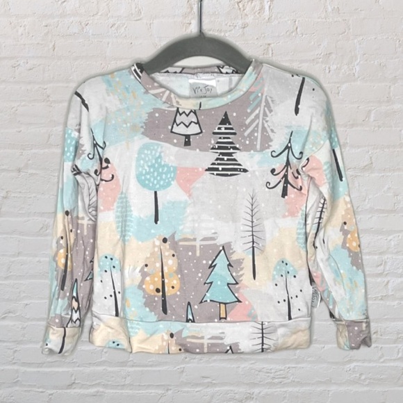 Vi & Jax Pastel Winter Scene Bamboo Long-Sleeve - Picture 1 of 2